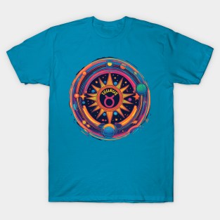 Taurus bull zodiac sign astrology hippie psychedelic boho T-Shirt